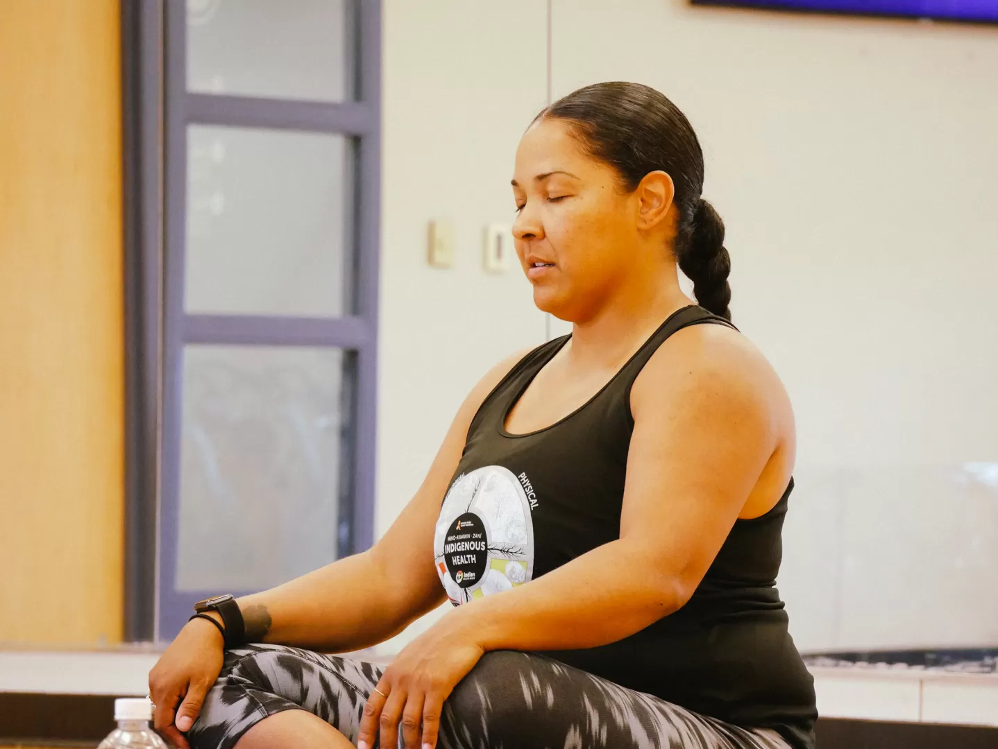 Woman practicing yoga