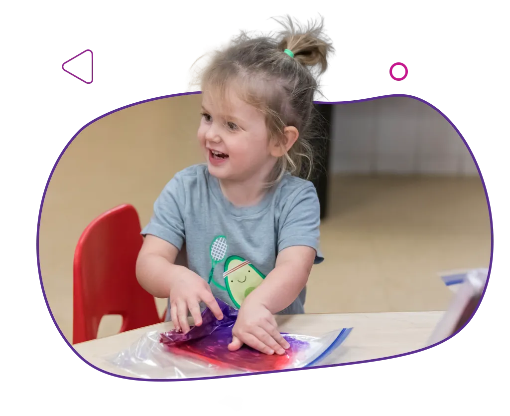 preschooler doing an art project