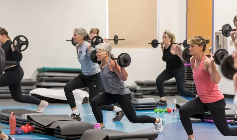 Women in a Group Exercise Class