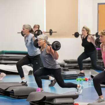 Women in a Group Exercise Class