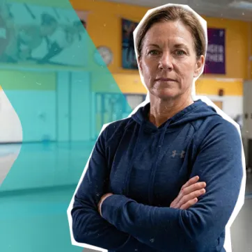 Woman standing in YMCA Fitness Studio